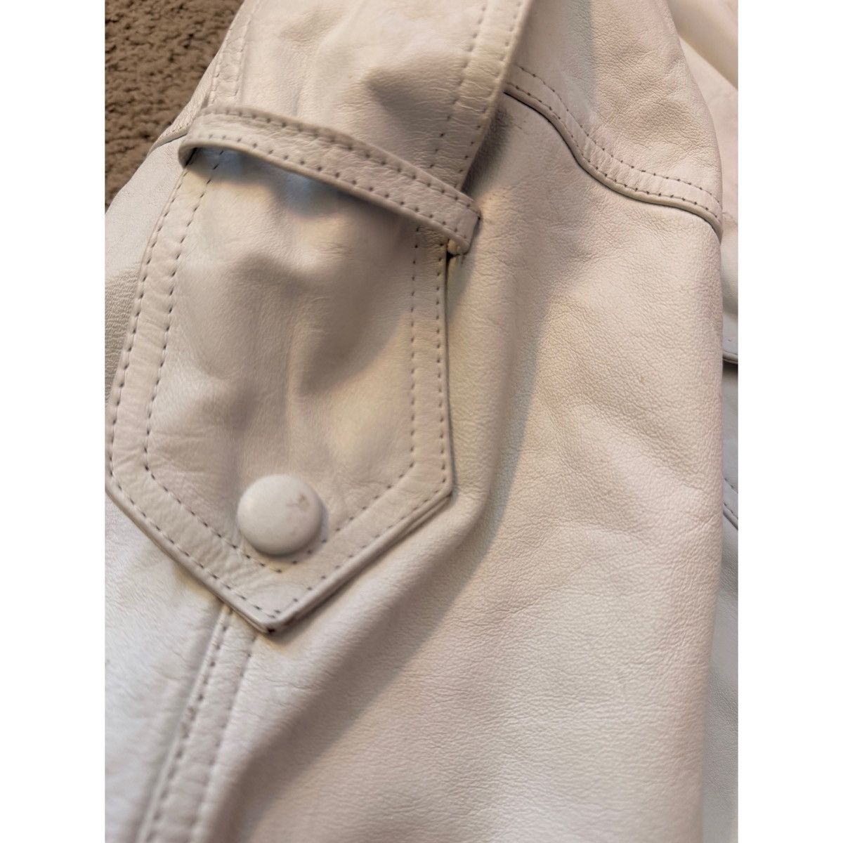 Vintage VINTAGE WHITE WILSONS LEATHER 80’S LEATHER JACKET Size US M / EU 48-50 / 2 - 6 Thumbnail