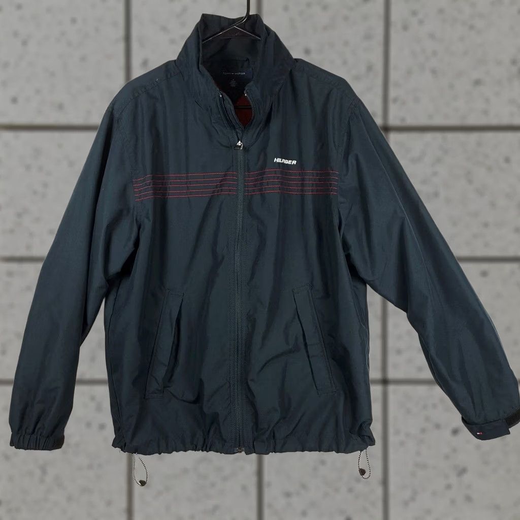 Tommy Hilfiger Tommy Hilfiger Mens Windbreaker Jacket Size M Blue Red Stripe Lightweight Coat Regular Fit Junior-… Size US M / EU 48-50 / 2 - 1 Thumbnail