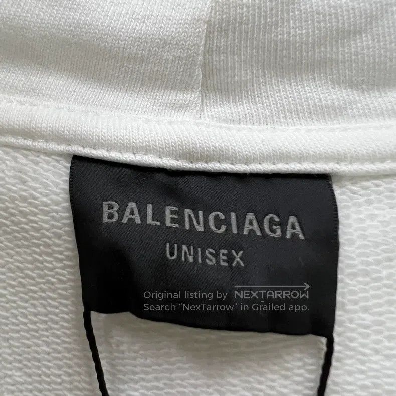 Balenciaga Balenciaga White Washed Logo Hoodie Size US S / EU 44-46 / 1 - 4 Thumbnail