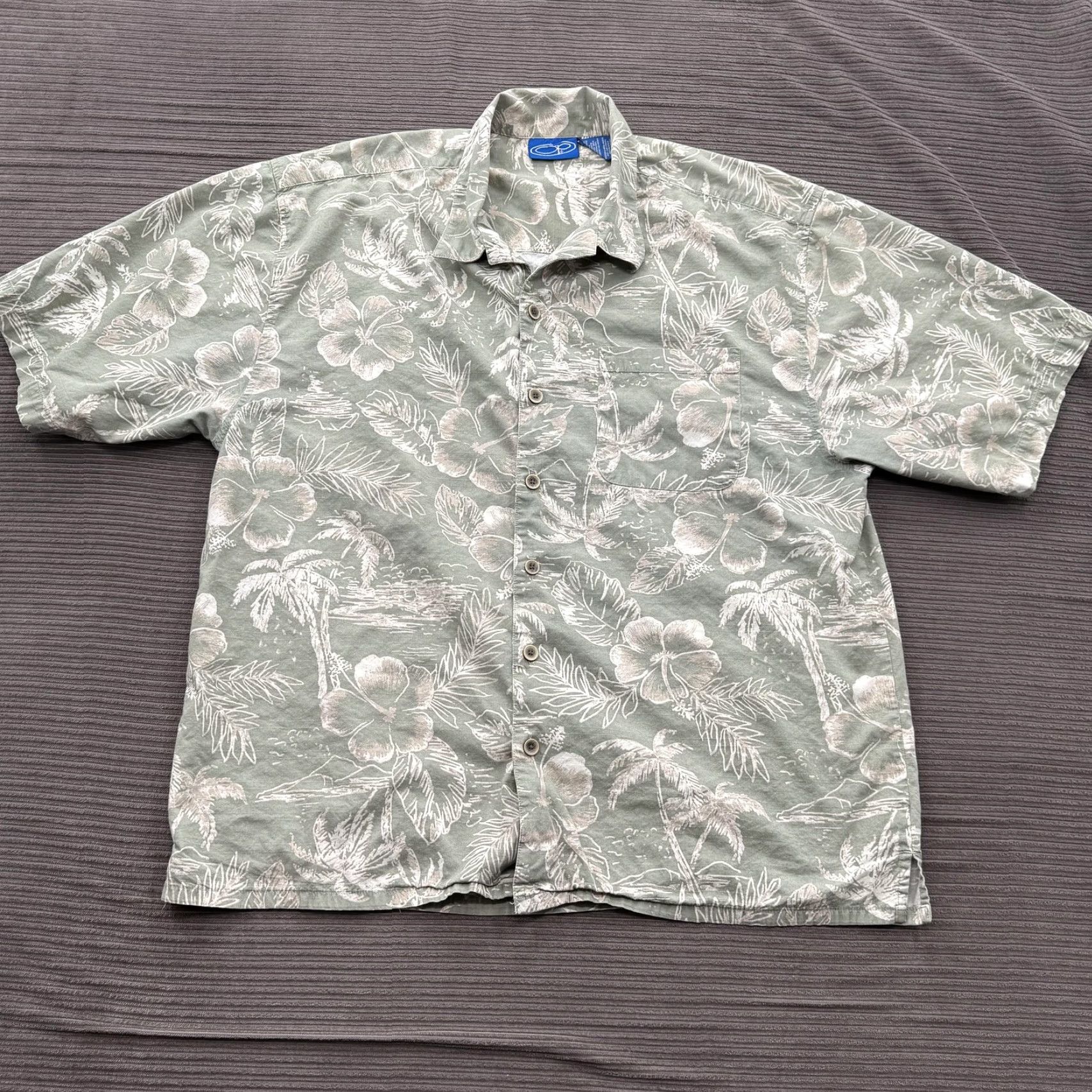 Ocean Pacific Ocean Pacific Shirt Mens XL Multicolor Hawaiian Floral Palm Button Up Casual Size US XL / EU 56 / 4 - 2 Thumbnail