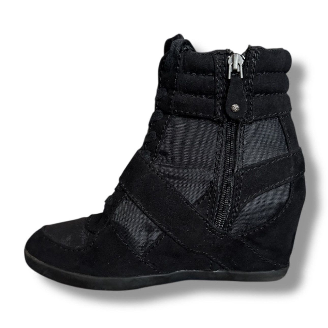Other Vintage Vera Wang Suede Wedge Lace-Up Sneakers Size US 6.5 / IT 36.5 - 4 Thumbnail
