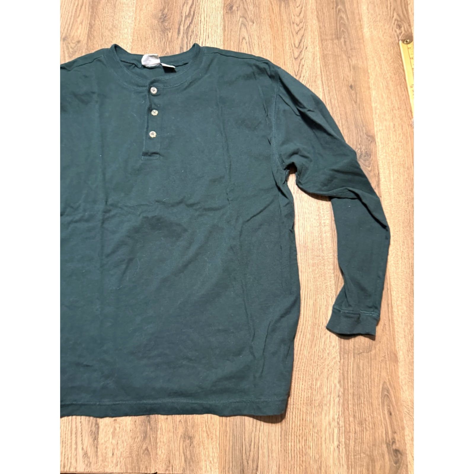 Basic Editions Basic Editions Shirt Men 2X Green Long Sleeve 1/4 Buttons T-Shirt Size US XXL / EU 58 / 5 - 4 Thumbnail