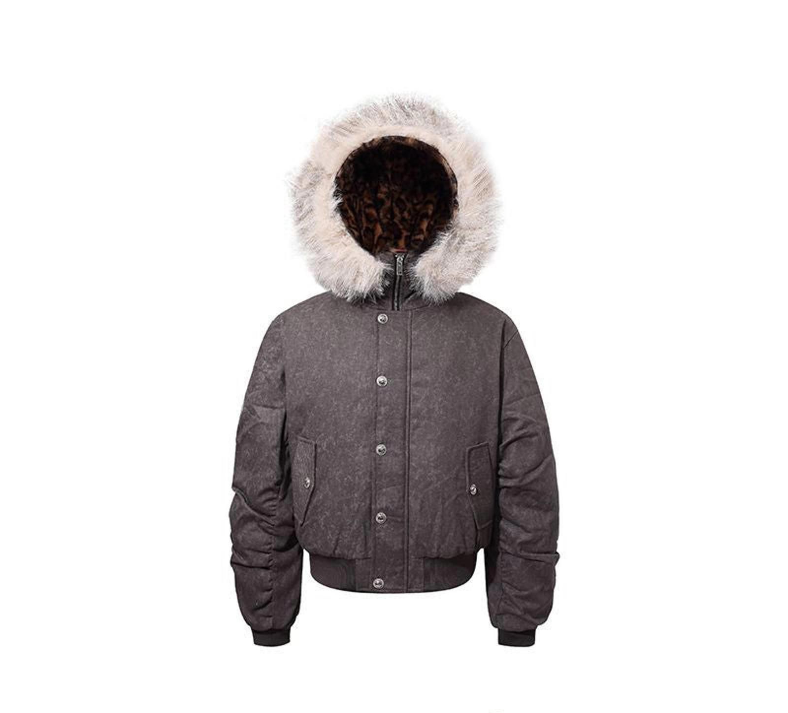 Japanese Brand Bomber Parka Jacket with Faux Fur Hood Size US M / EU 48-50 / 2 - 1 Thumbnail