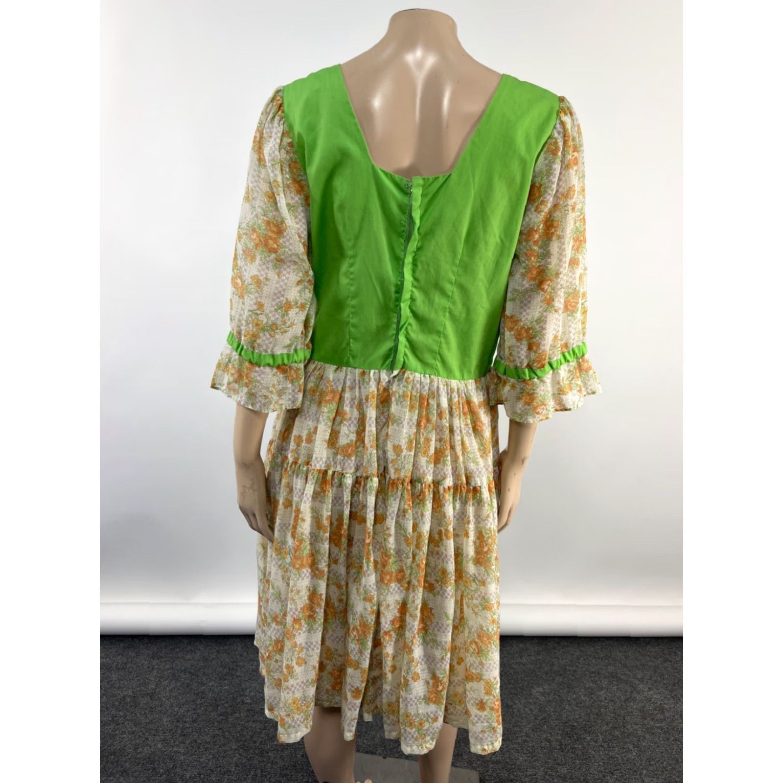 DANCER VINTAGE Deloris Tea Dress Dress Party 60s 70s Floral Cotton Square Dance Bohemian XS/S Pink Womens Size 4XL / US 24-26 - 4 Thumbnail