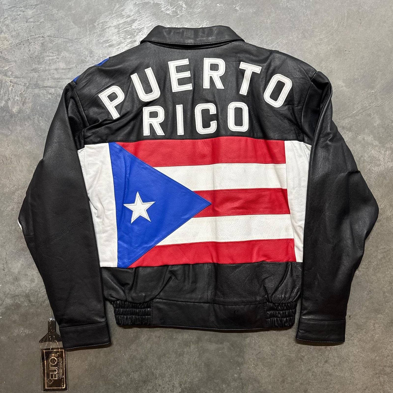 Streetwear × Vintage Vintage 90s Puerto Rico Flag Puerto Rican Leather ...