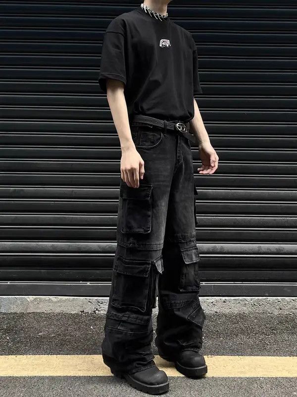 Black Vintage Loose Casual Jeans