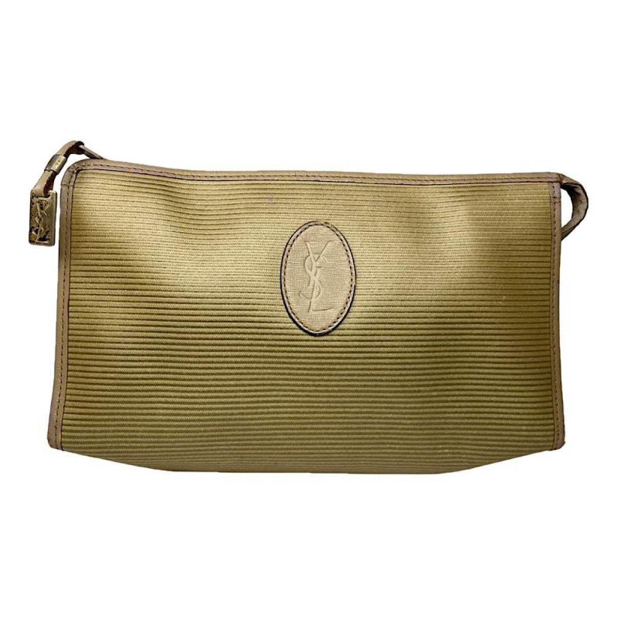 Yves Saint Laurent Beige Linen Clutch Bag Size ONE SIZE - 1 Thumbnail