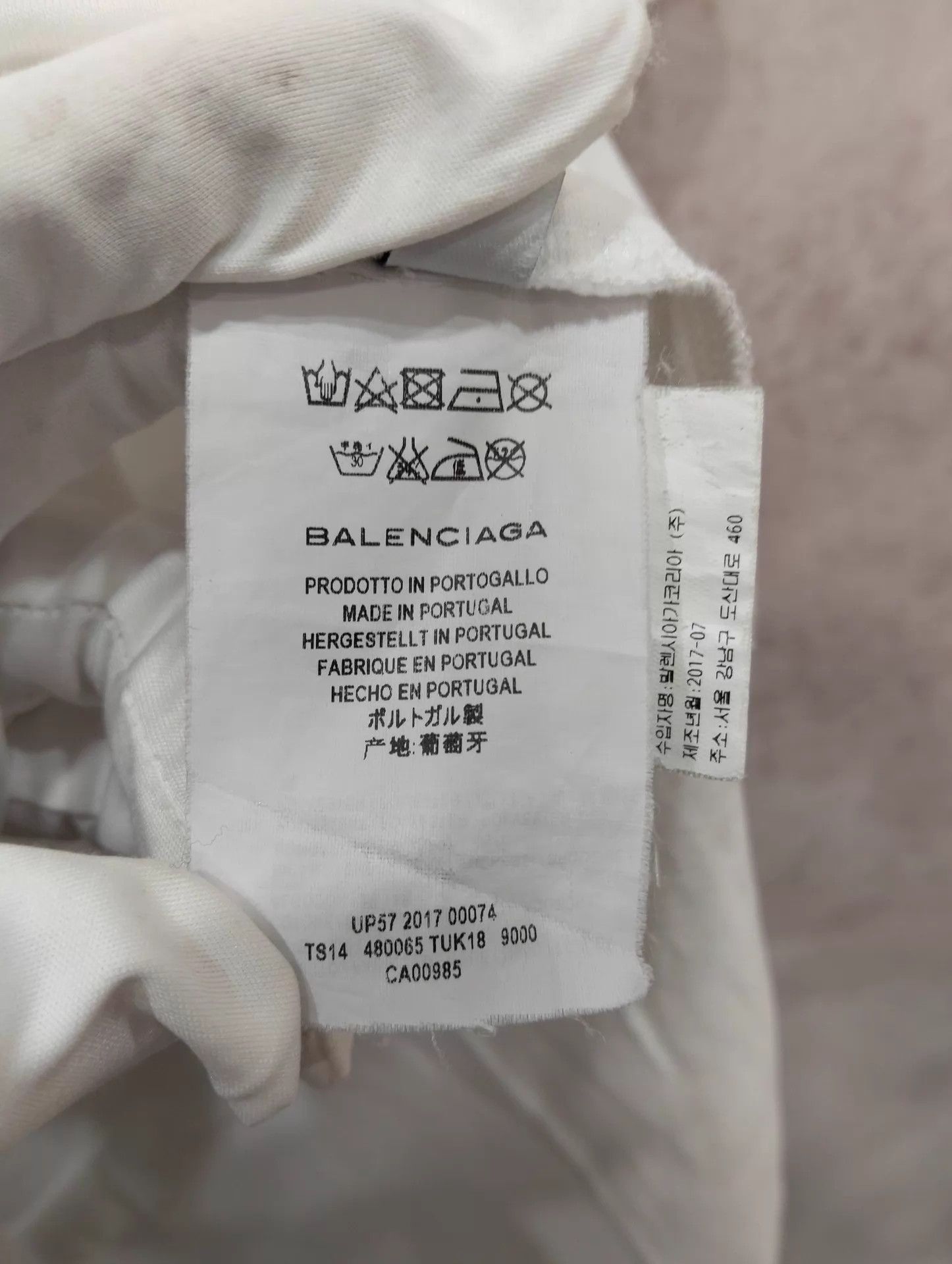Balenciaga Balenciaga White Back Sanskrit Print T-shirt XS Size US XS / EU 42 / 0 - 4 Thumbnail