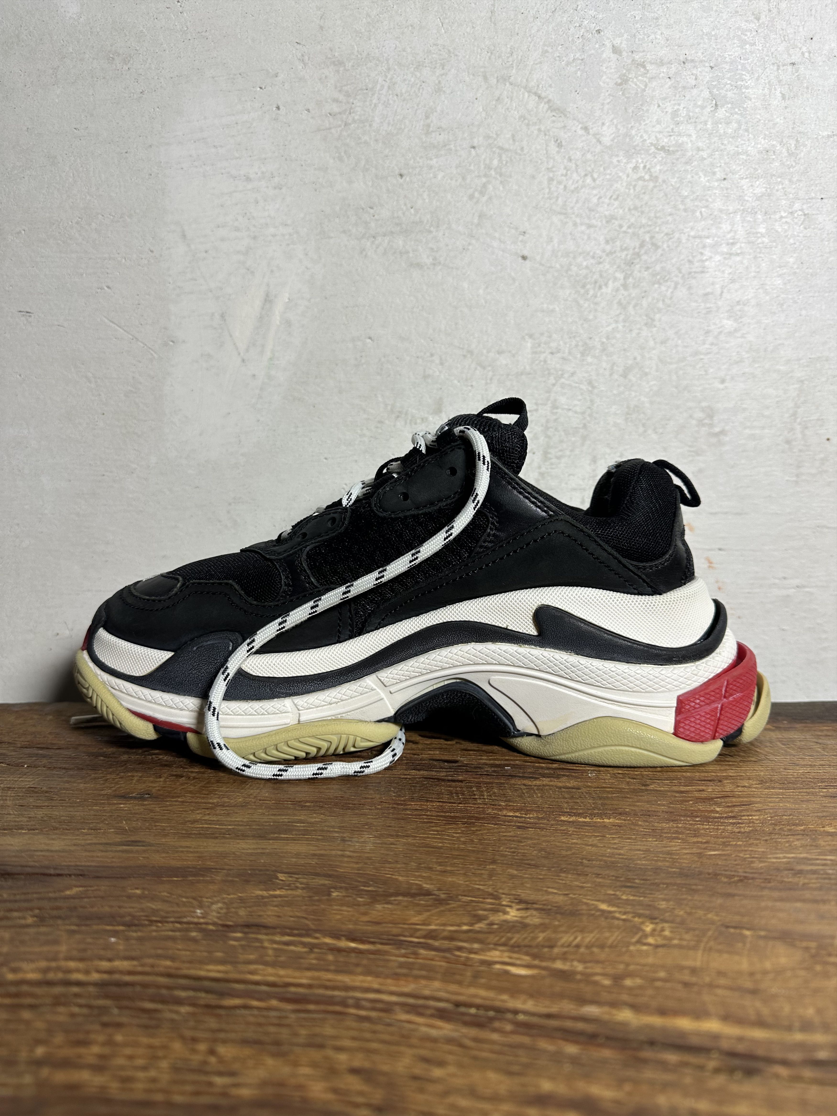 Balenciaga Balenciaga Triple S Black Red White Size US 8 / IT 38 - 4 Thumbnail