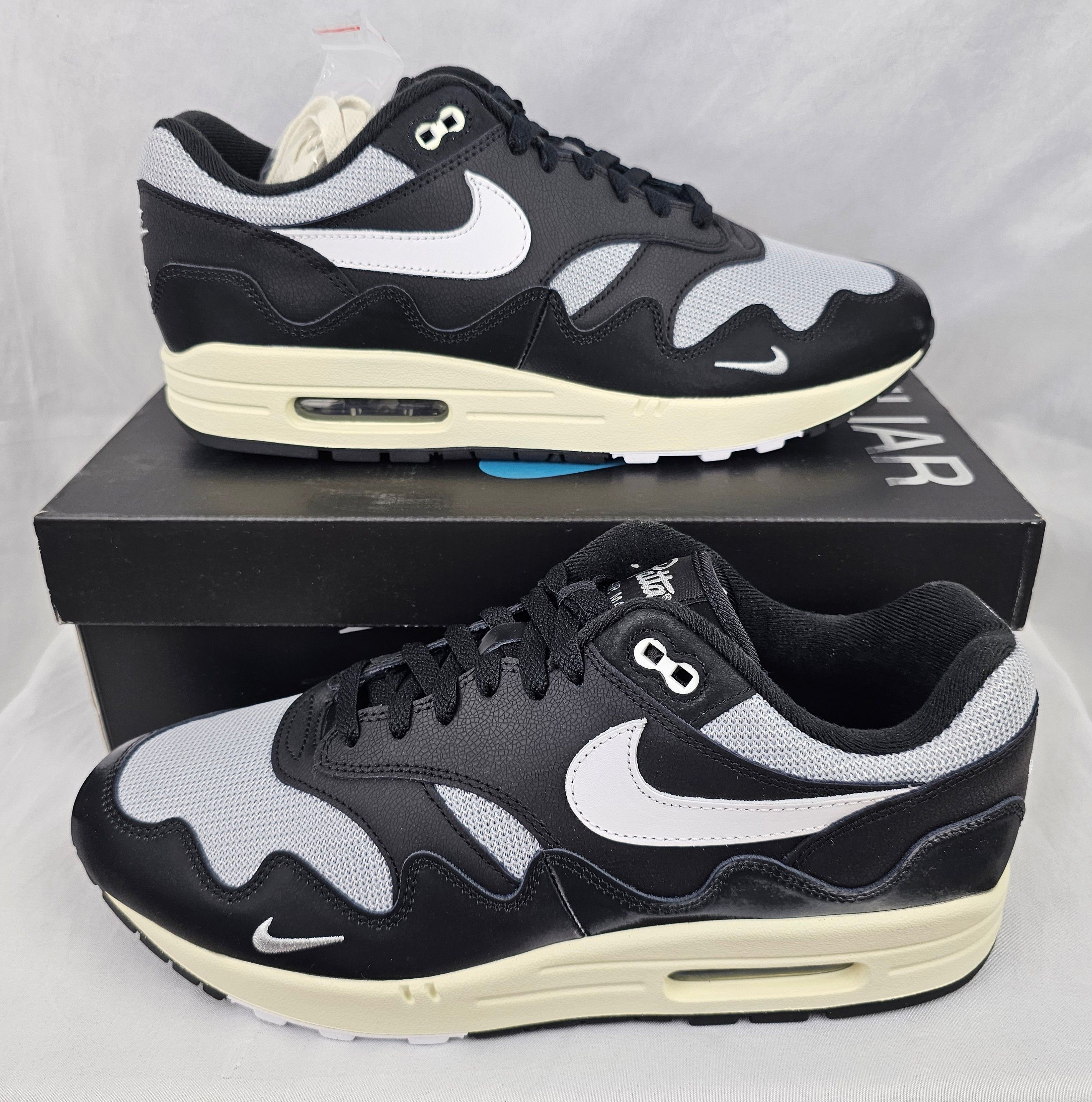 Nike × Patta Nike Air Max 1 Patta Waves Black (with braclet) BRAND NEW Size US 11.5 / EU 44-45 - 3 Thumbnail