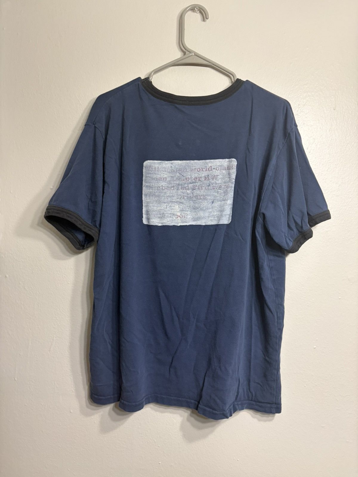 Disney 2006? Vintage Disney Mickey Mouse Speech Navy Ringer Tee Size US L / EU 52-54 / 3 - 4 Thumbnail