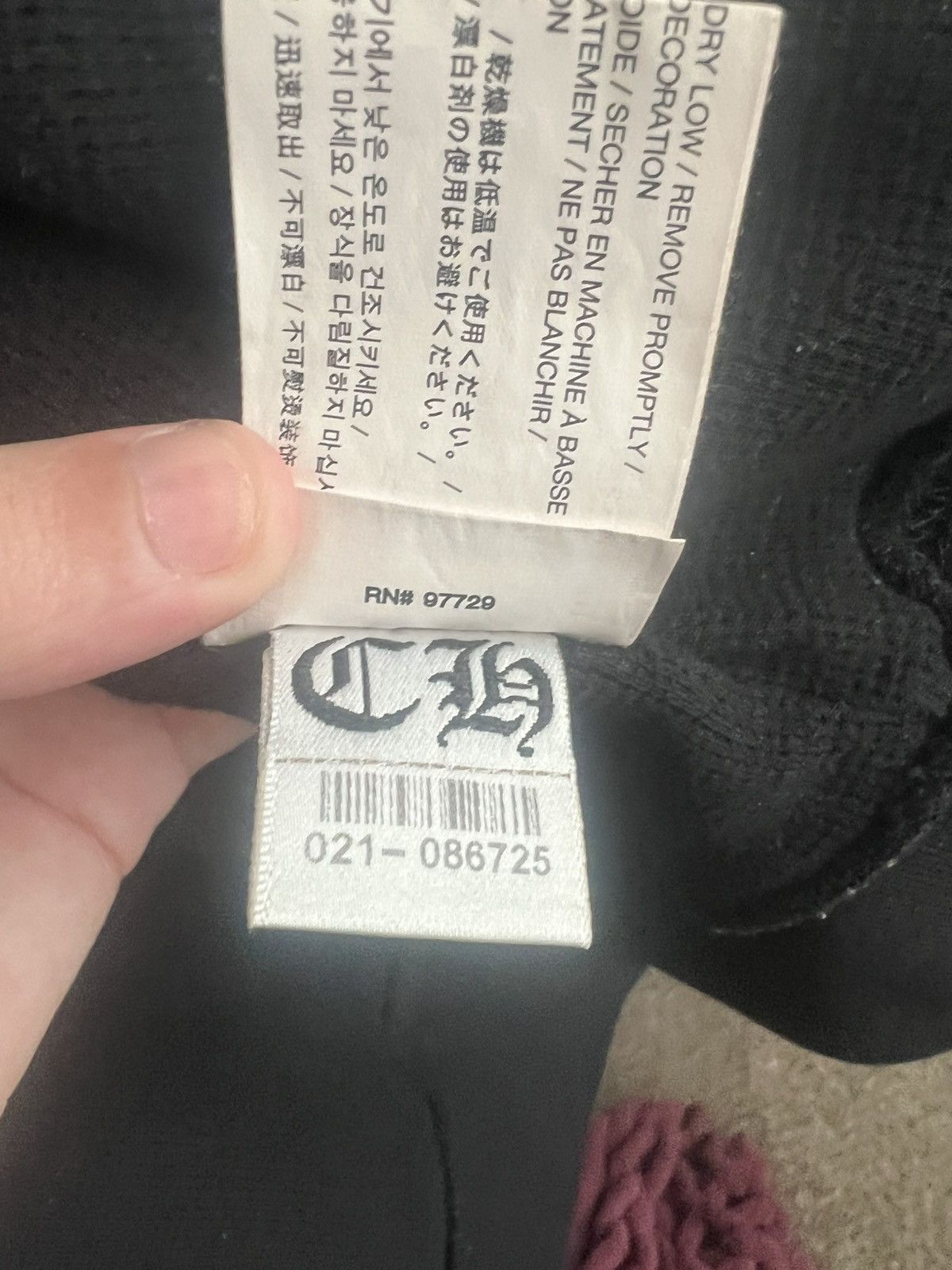 Chrome Hearts Chrome hearts thermal lined vertical logo hoodie Size US M / EU 48-50 / 2 - 9 Thumbnail