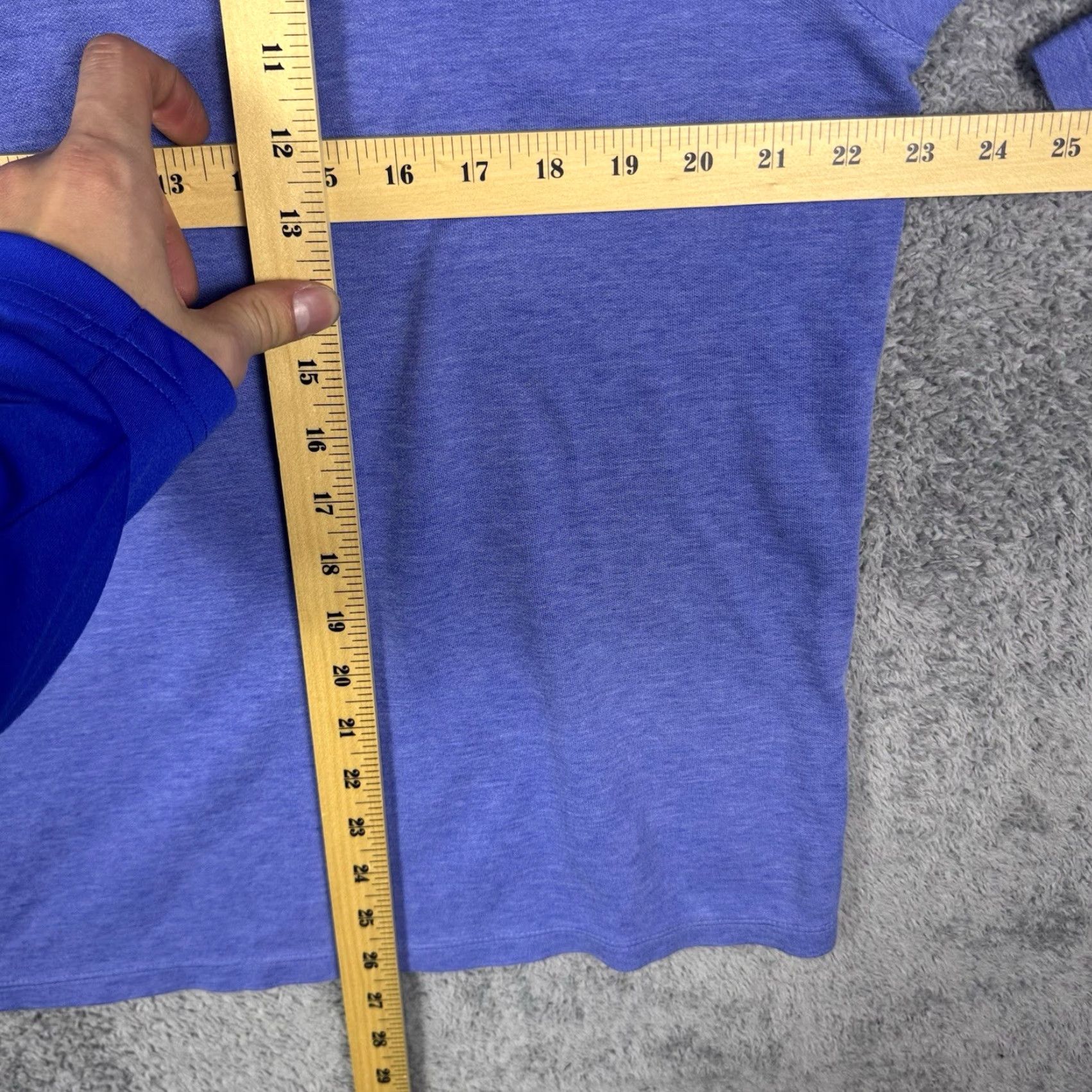Mizzen+Main Mizzen+Main Sweater Men XL Stanton Pullover 1/4 Zip Mock Stretch Performance Blue Solid Knit Long Sleeve Size US XL / EU 56 / 4 - 6 Thumbnail