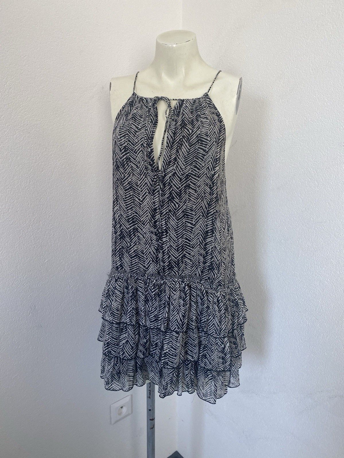 Other Zara Mini Ruffled Dress Cami Size M Animal Print At25 Size M / US 6-8 / IT 42-44 - 1 Thumbnail
