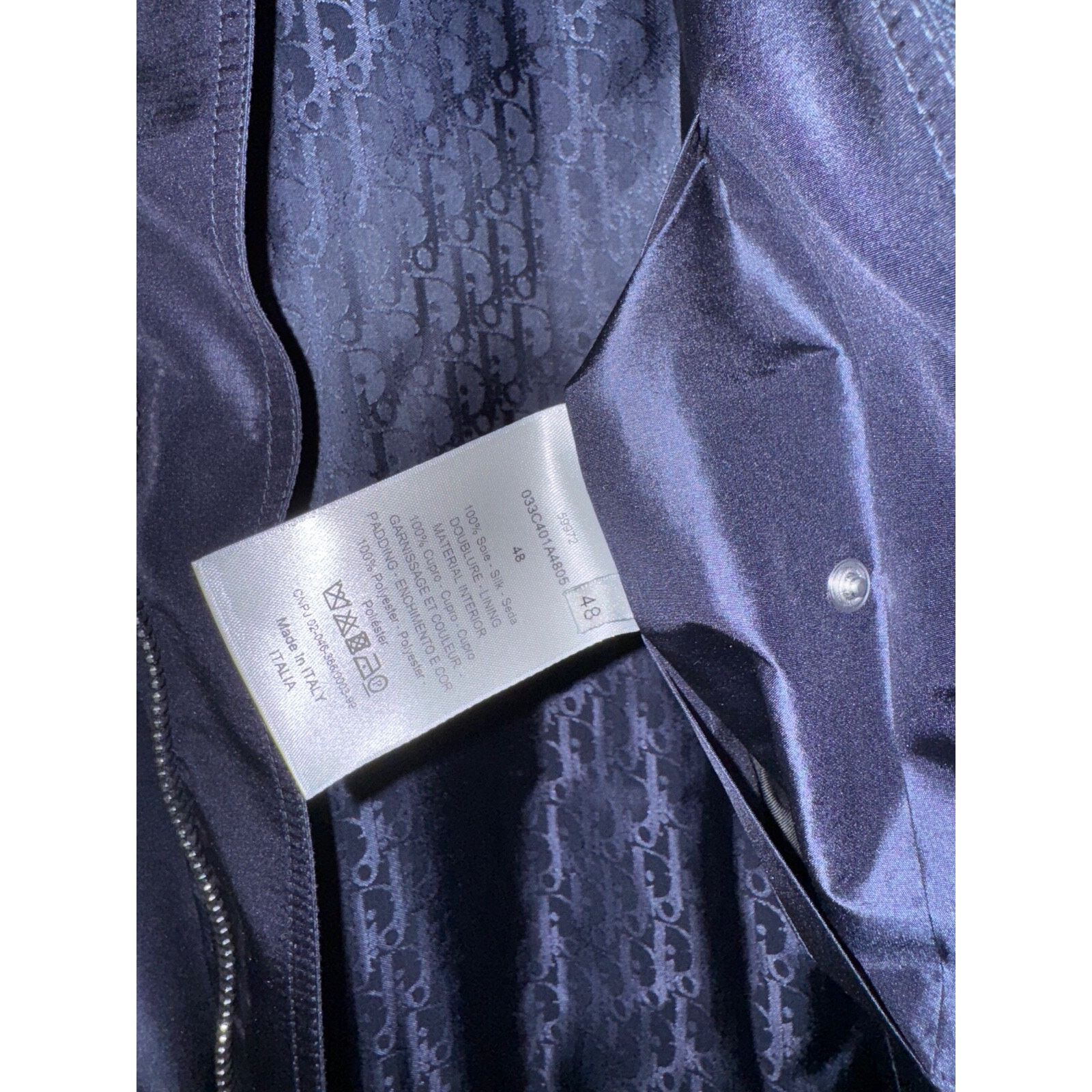 Dior Dior Air Logo Silk Rare Zip Up Zipper Bomber Jacket 48 Size US M / EU 48-50 / 2 - 12 Thumbnail