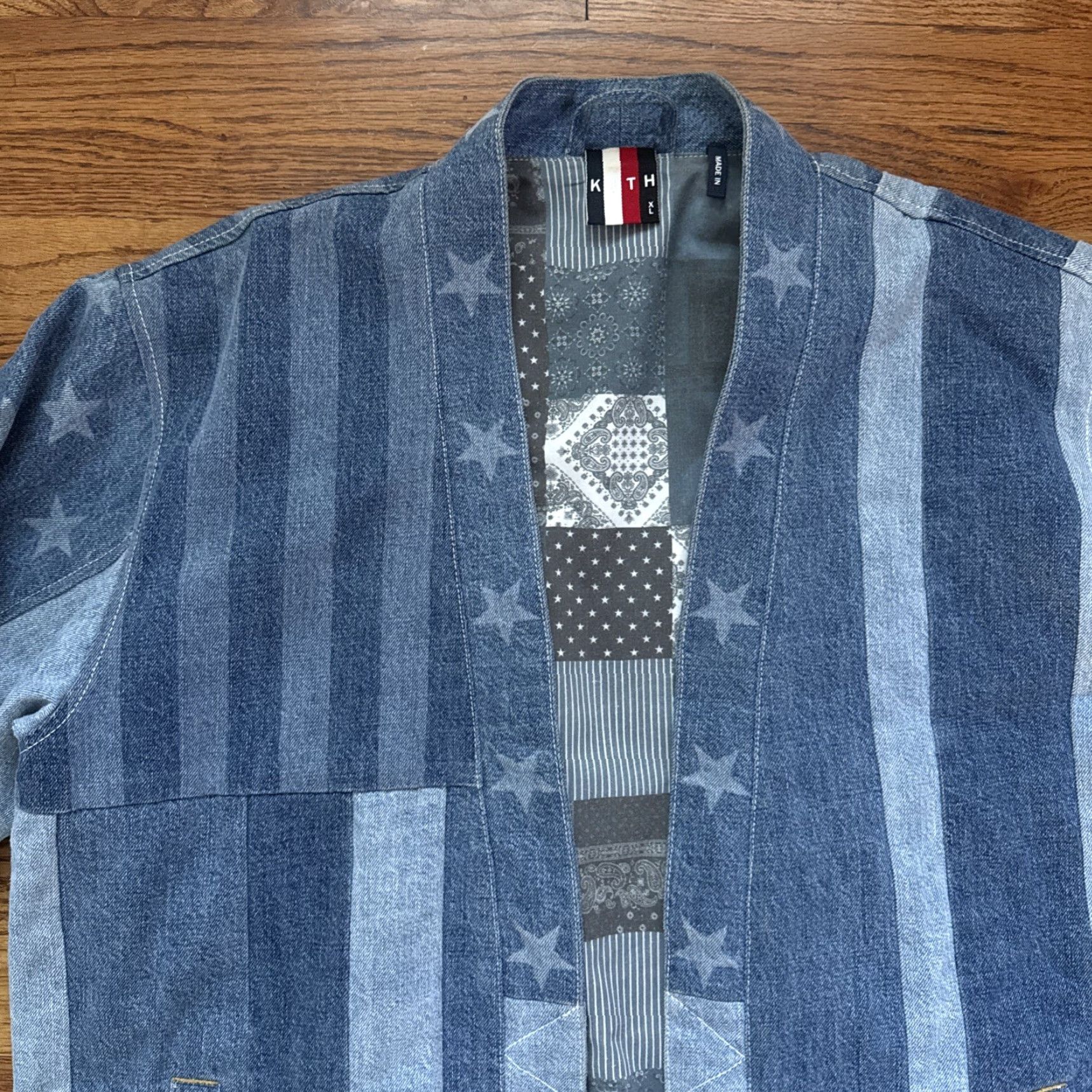 Kith KITH USA Indigo Patchwork Denim Kimono Jacket XL Blue Women's Jacket Size XL / US 12-14 / IT 48-50 - 5 Thumbnail