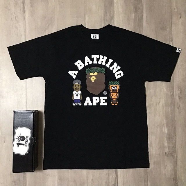 Bape × Big Sean BAPE × BIG SEAN NYC 10th Anniversary Milo College T-shirt Size US L / EU 52-54 / 3 - 1 Thumbnail