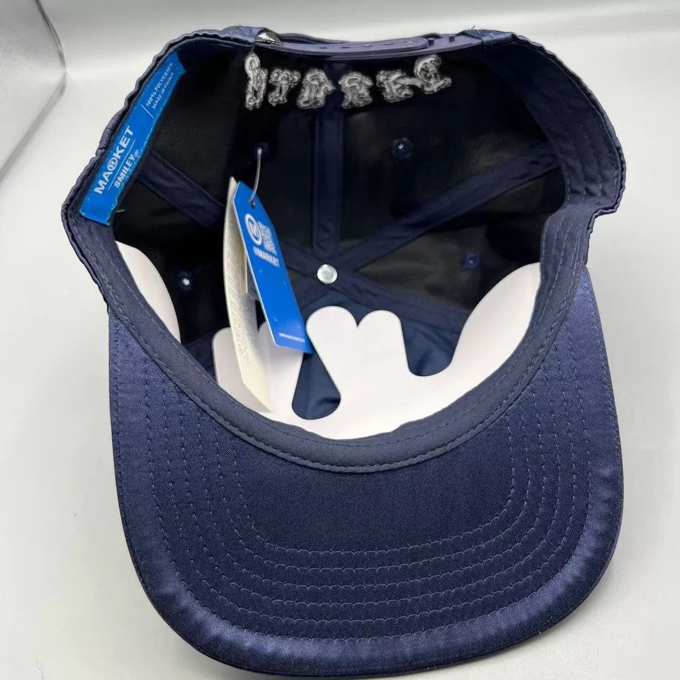 Market Market x Smiley Logo Hat Men Navy Blue Snap Back Cap New Size ONE SIZE - 6 Thumbnail