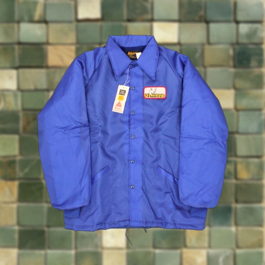 Vintage VINTAGE Swingster Jacket 70s Mens L Blue Nylon Dekalb 50 Chest Casual 1970s Size US L / EU 52-54 / 3 - 1 Thumbnail