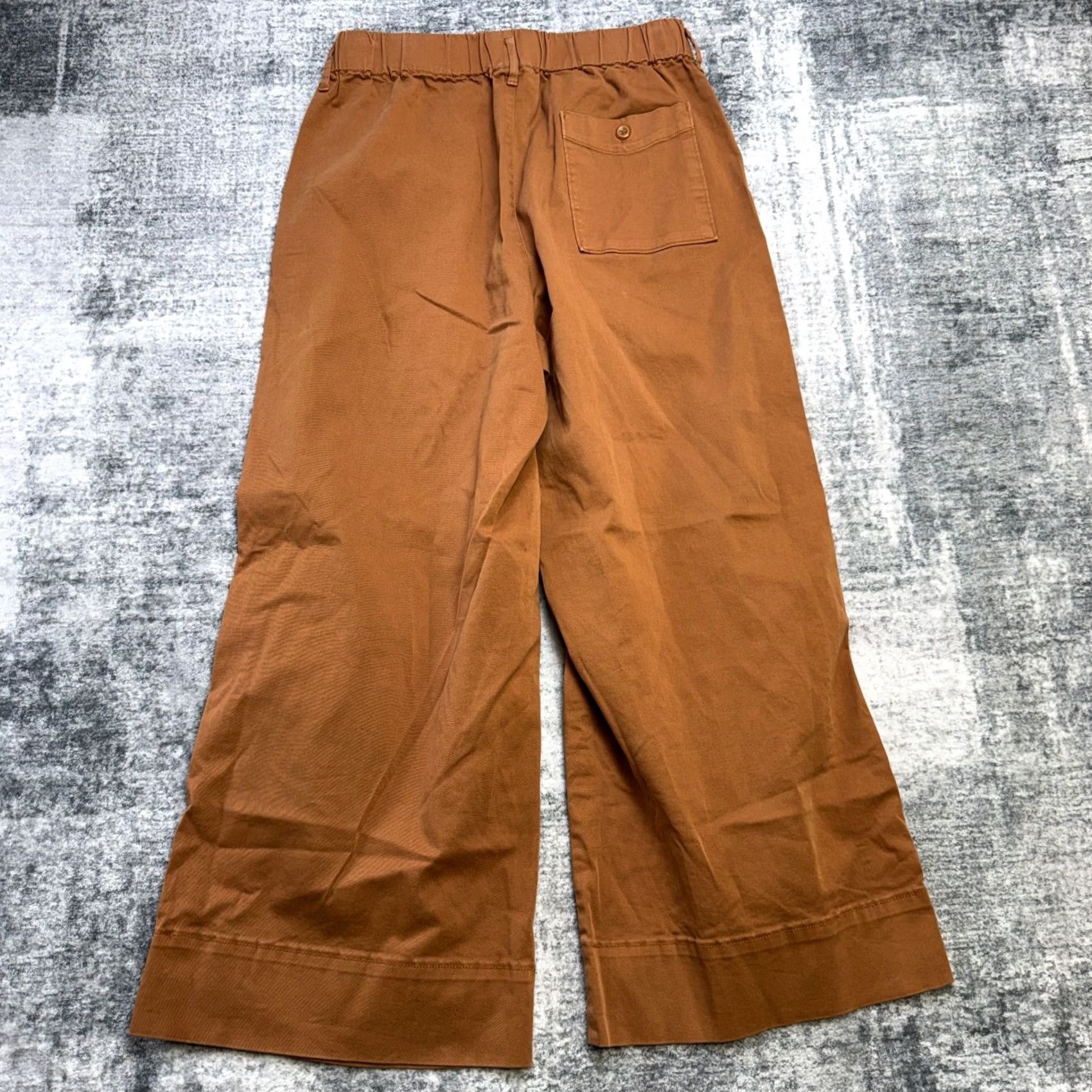 J.Crew J Crew Pants Womens Medium Rust Elastic Waist Pull On Wide Leg Chino Trouser Size 32" / US 10 / IT 46 - 6 Thumbnail