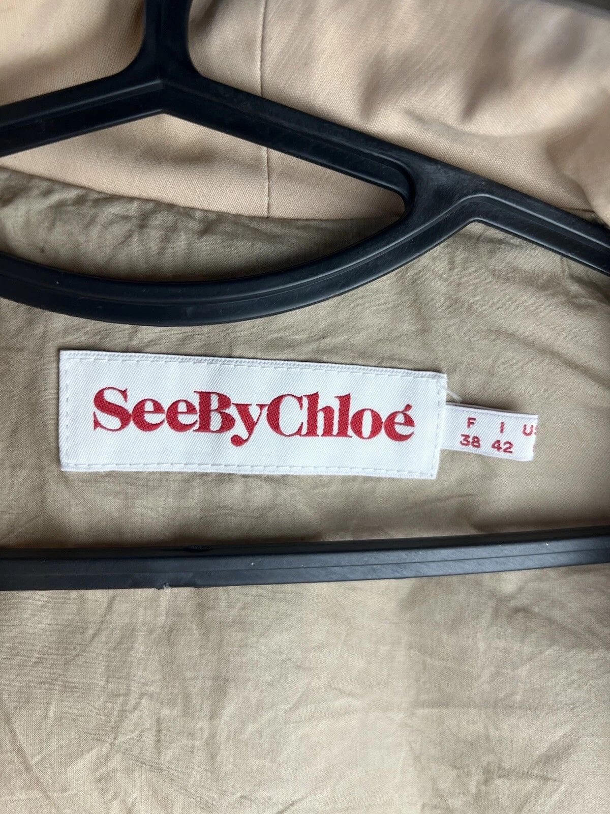 See by Chloe See by Chloé Women’s Trench Coat Cotton Camel – Size US 6 Size M / US 6-8 / IT 42-44 - 12 Thumbnail