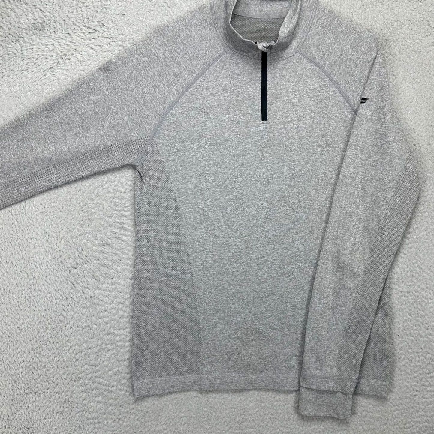 Fabletics Fabletics Mens Small Grey Nylon Blend 1/4 Zip Pullover Sweatshirt Sweatshirt Long Sleeve Light Weight Breathable Walking Outdoor Mens Size US S / EU 44-46 / 1 - 3 Thumbnail