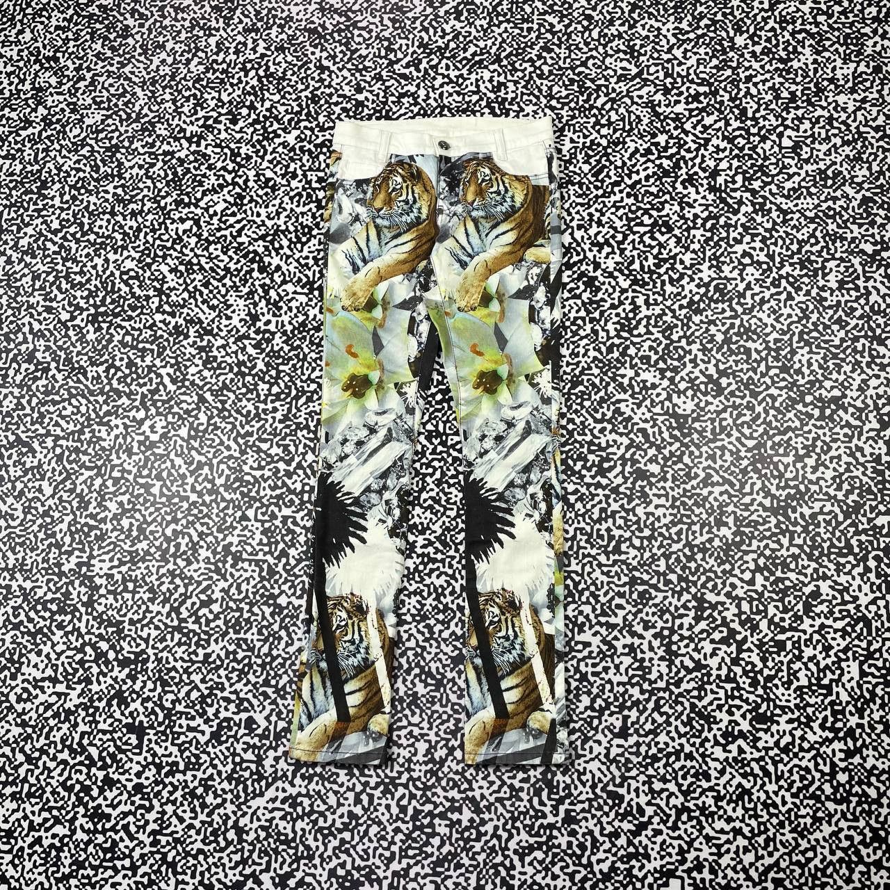 Philipp Plein Vintage Y2K Philipp Plein Tiger Animal Jeans Luxury Style Size 28" / US 6 / IT 42 - 4 Thumbnail