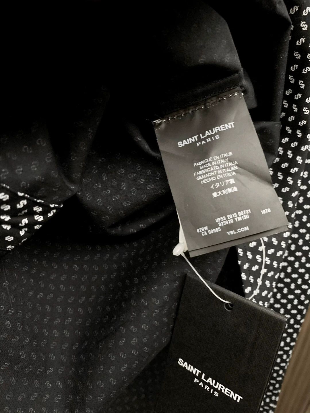 Yves Saint Laurent YSL 13FW $ Print Shirt 38 Size US S / EU 44-46 / 1 - 4 Thumbnail