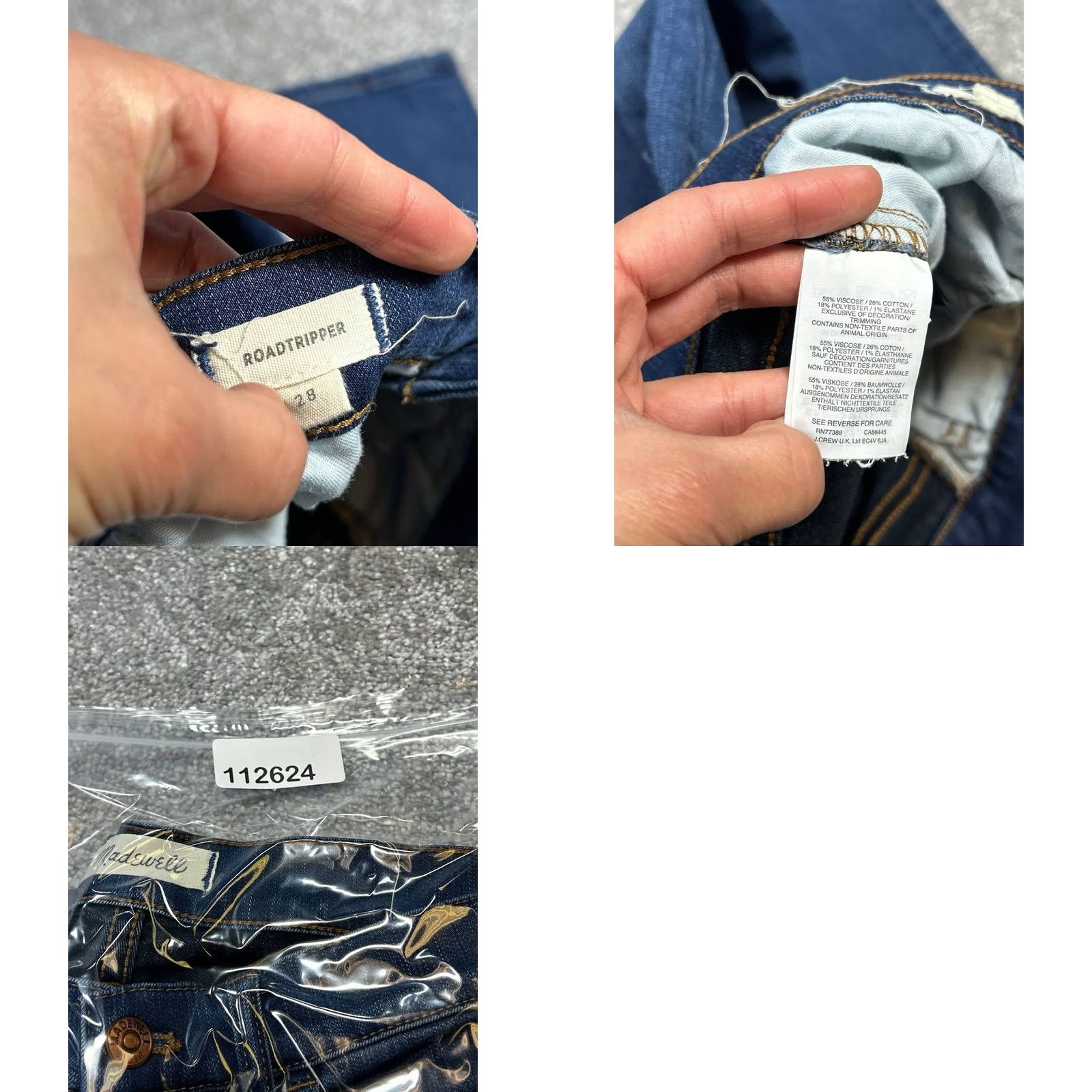 Madewell Madewell Roadtripper Jeans Womens 28 Blue Denim Logo Mid Rise Skinny Leg 28x28 Size 28" / US 6 / IT 42 - 8 Thumbnail