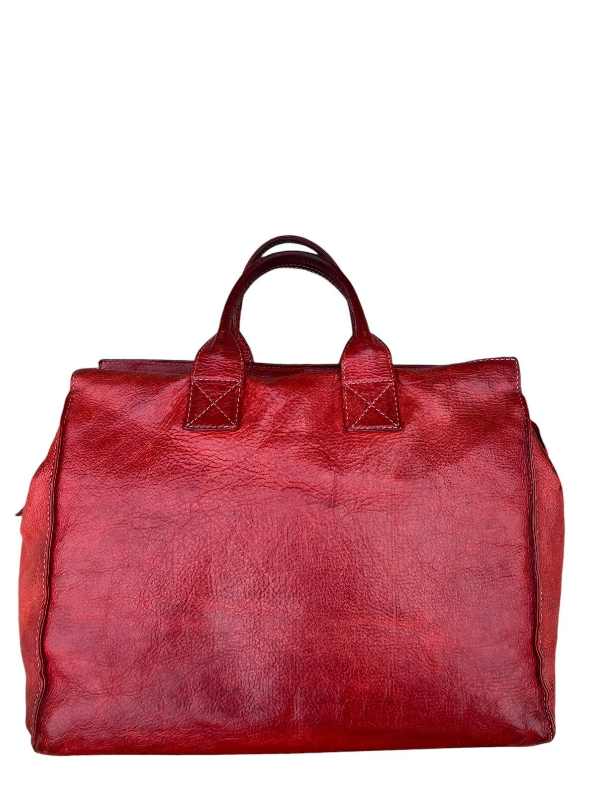 Japanese Brand Vintage PICCINO Tokyo Stains Patina Leather Bag Size ONE SIZE - 8 Thumbnail