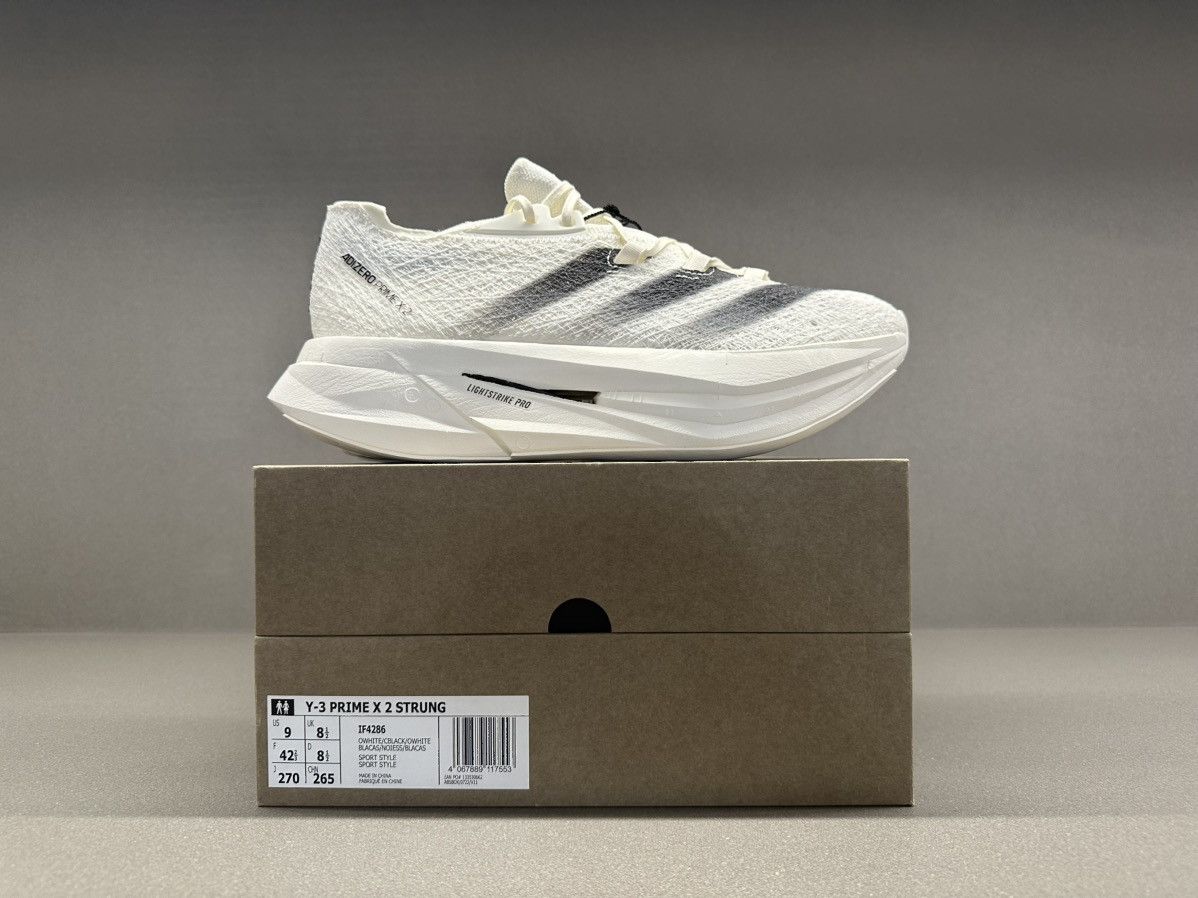 Y-3 Adidas Y-3 Prime x 2 Strung White Black Size US 9 / EU 42 - 4 Thumbnail