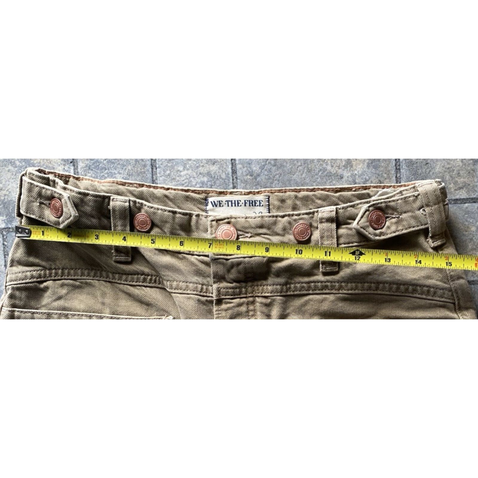 Vintage We The Free Palmer Jeans Pants Women’s Size 28 Brown Beige Regular Jeans Pants Womens 28 Brown Beige Size 28" / US 6 / IT 42 - 7 Thumbnail