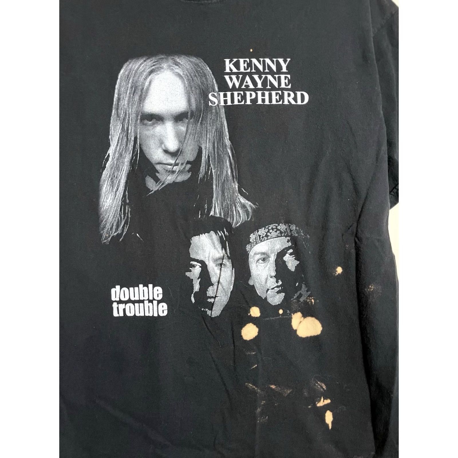 Delta VINTAGE Kenny Wayne Shepherd Double Trouble Tour T-Shirt XL Black Men Short Sleeve Cotton 2003 20s Distressed Mens Size US XL / EU 56 / 4 - 2 Thumbnail