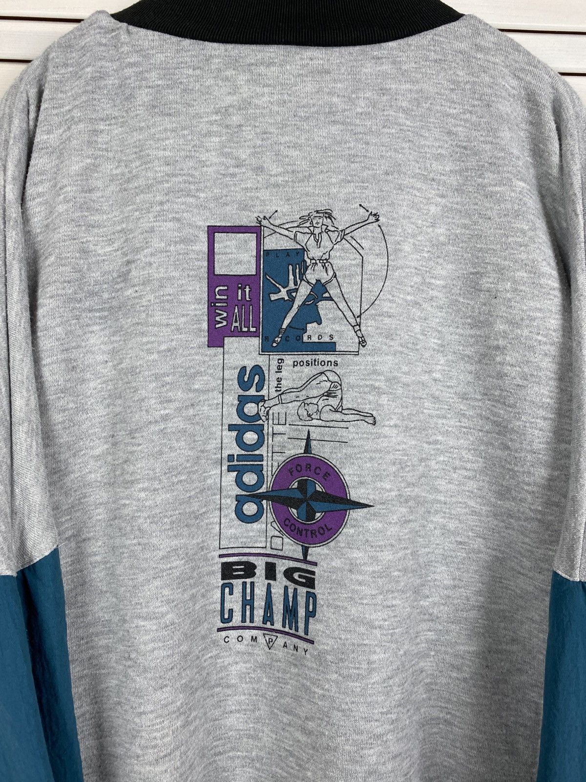 Adidas Vintage 90s Adidas Champ Force Control Zip Jacket Trefoil Size US XL / EU 56 / 4 - 7 Thumbnail