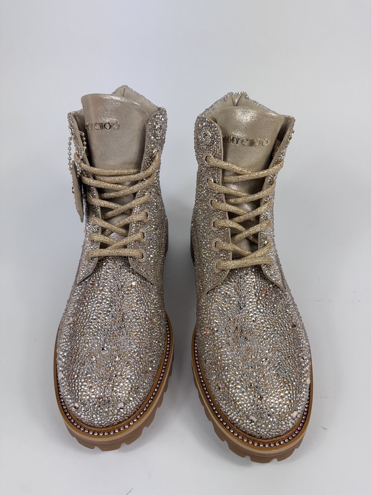 Jimmy Choo 6” ALL-OVER SWAROVSKI CRYSTAL EMBELLISHMENT HIGH-TOP BOOTS Size US 9.5 / EU 42-43 - 5 Thumbnail