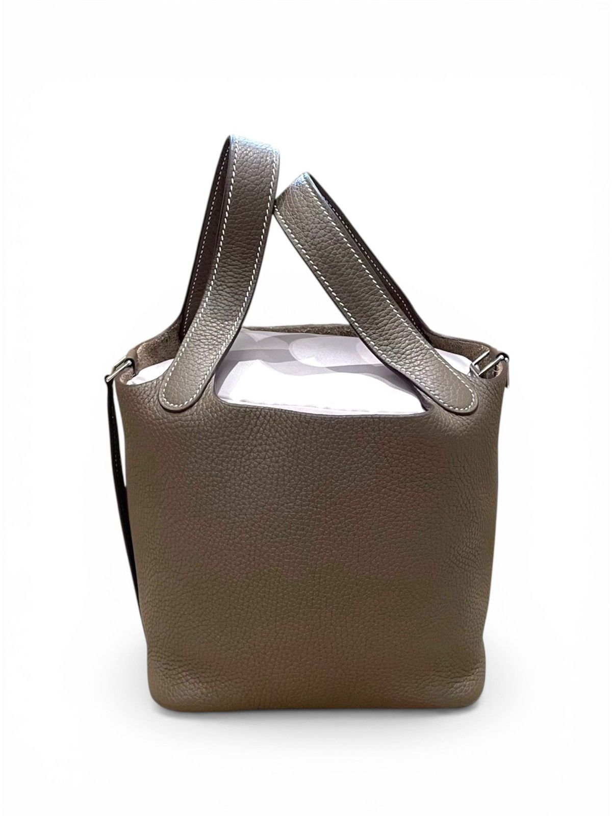 Hermes Hermes 2022 Picotin Lock 22 Bucket Handbag in Etoup Size ONE SIZE - 3 Thumbnail