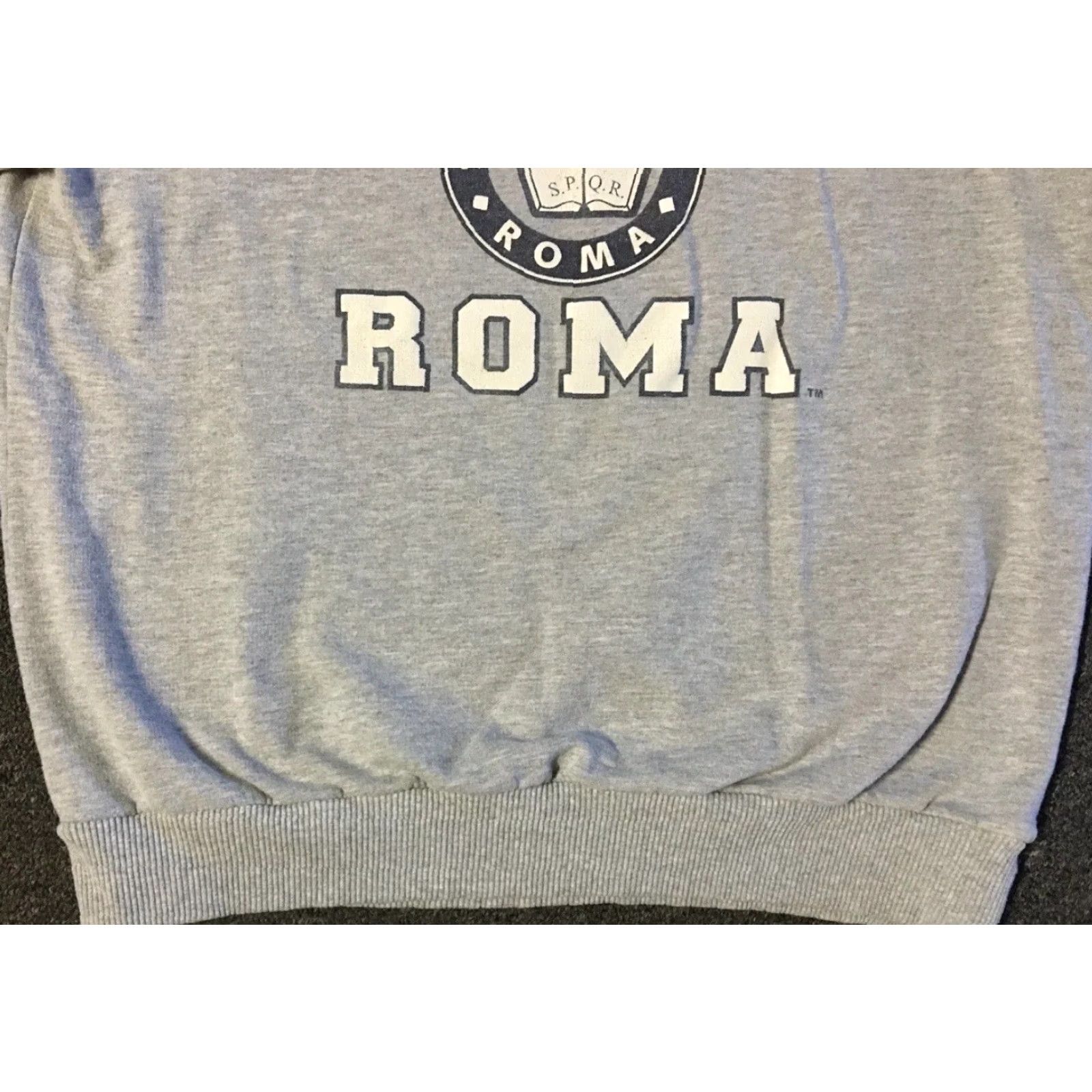 Vintage VINTAGE 90s University Of Rome Spellout Sweatshirt S Gray Mens Small Pullover College Track & Field University USA Retro 80s Size US S / EU 44-46 / 1 - 3 Thumbnail