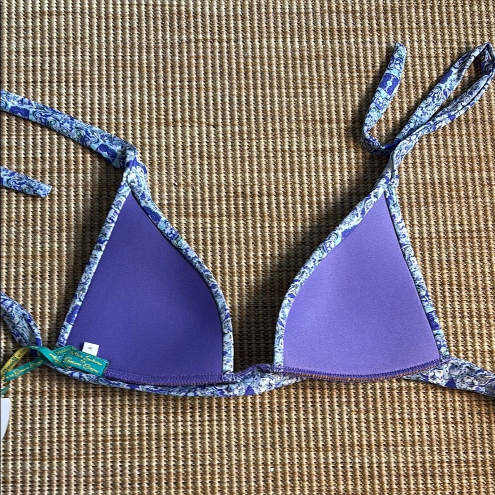 Other NWT Antica Sartoria Positano Purple Patterned Bikini Set S Size ONE SIZE - 7 Thumbnail