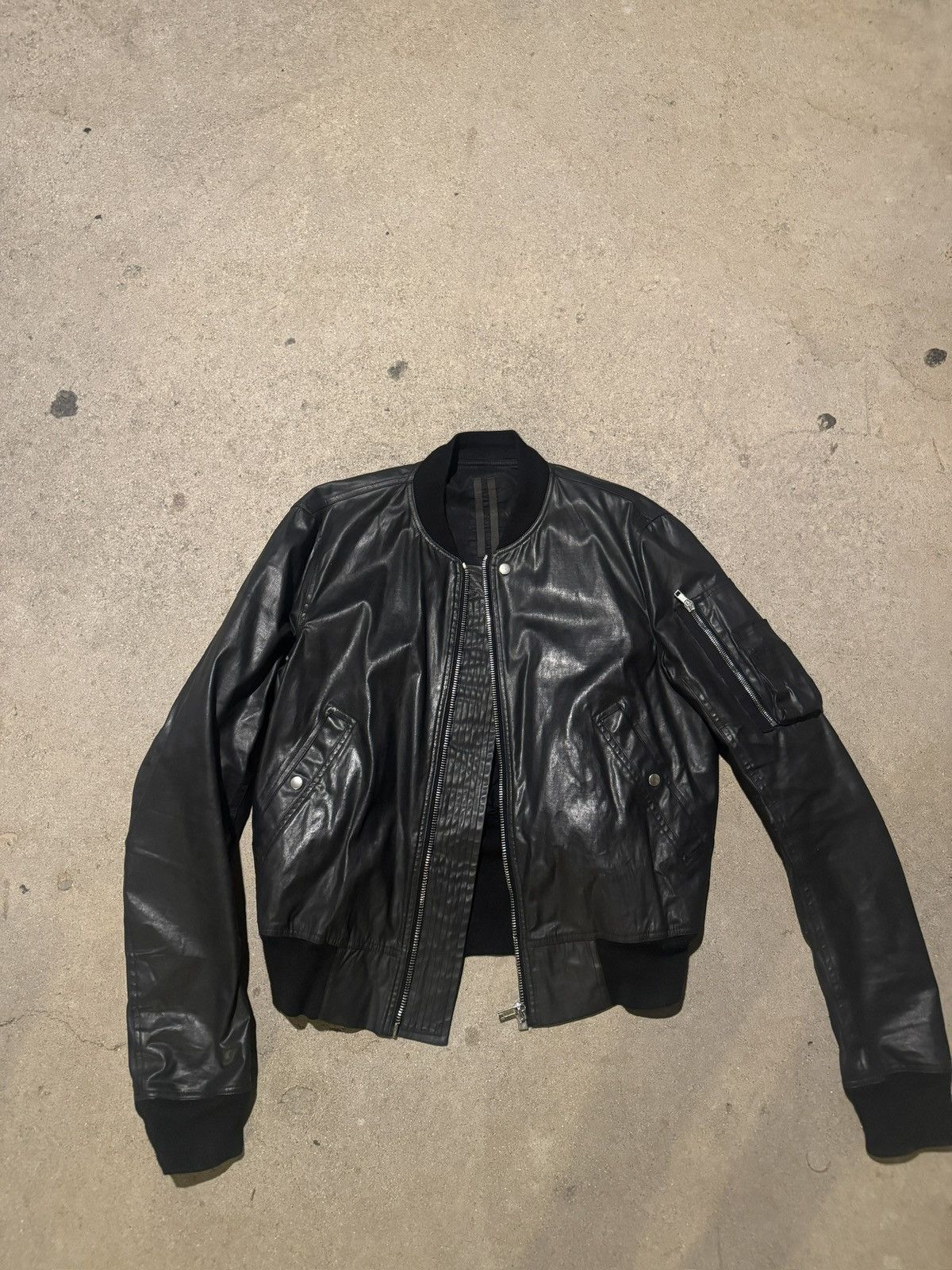 Rick Owens Drkshdw Rick owens DRKSHDW Waxed Bomber Size US M / EU 48-50 / 2 - 2 Thumbnail