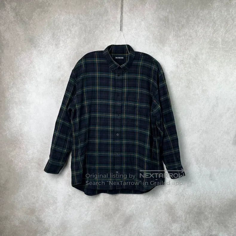 Balenciaga Balenciaga Back Logo Checkered Shirt Size XS / US 0-2 / IT 36-38 - 2 Thumbnail