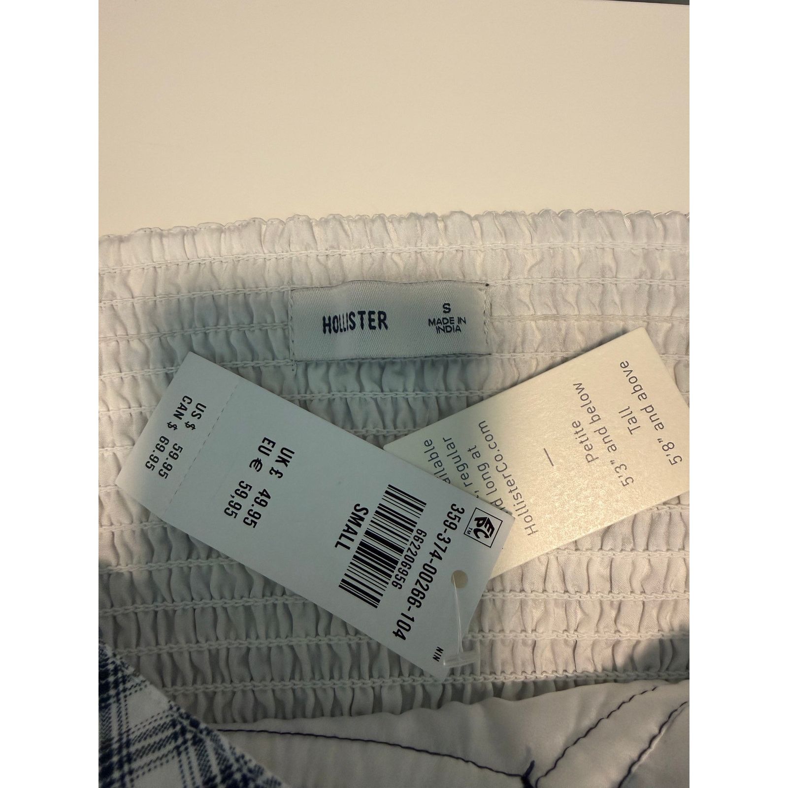 Hollister Hollister White Black Plaid Mini Dress Women S - C022 Size S / US 4 / IT 40 - 4 Thumbnail