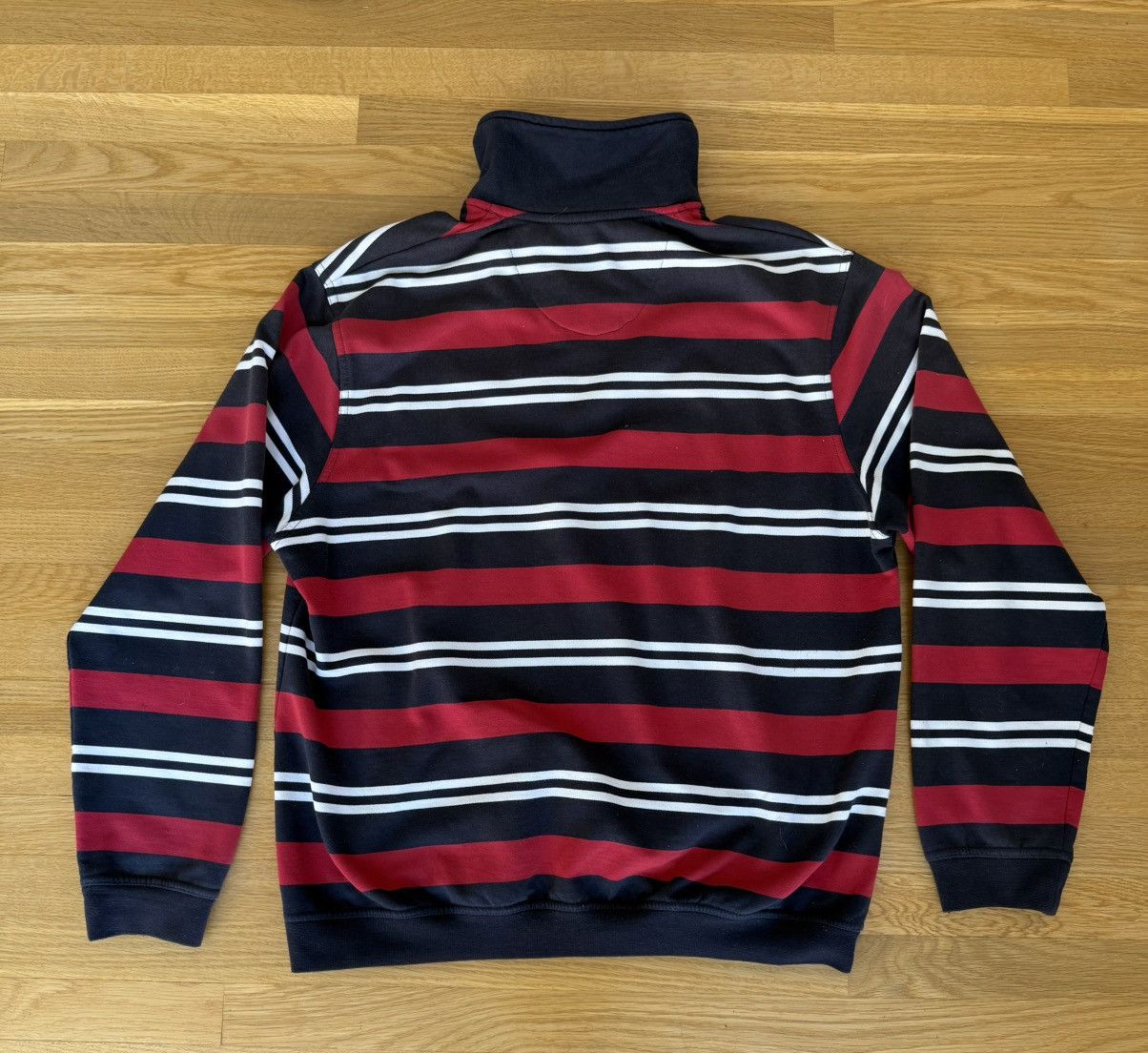 Other Vintage Striped Q-Zip Sweater Size US M / EU 48-50 / 2 - 3 Thumbnail
