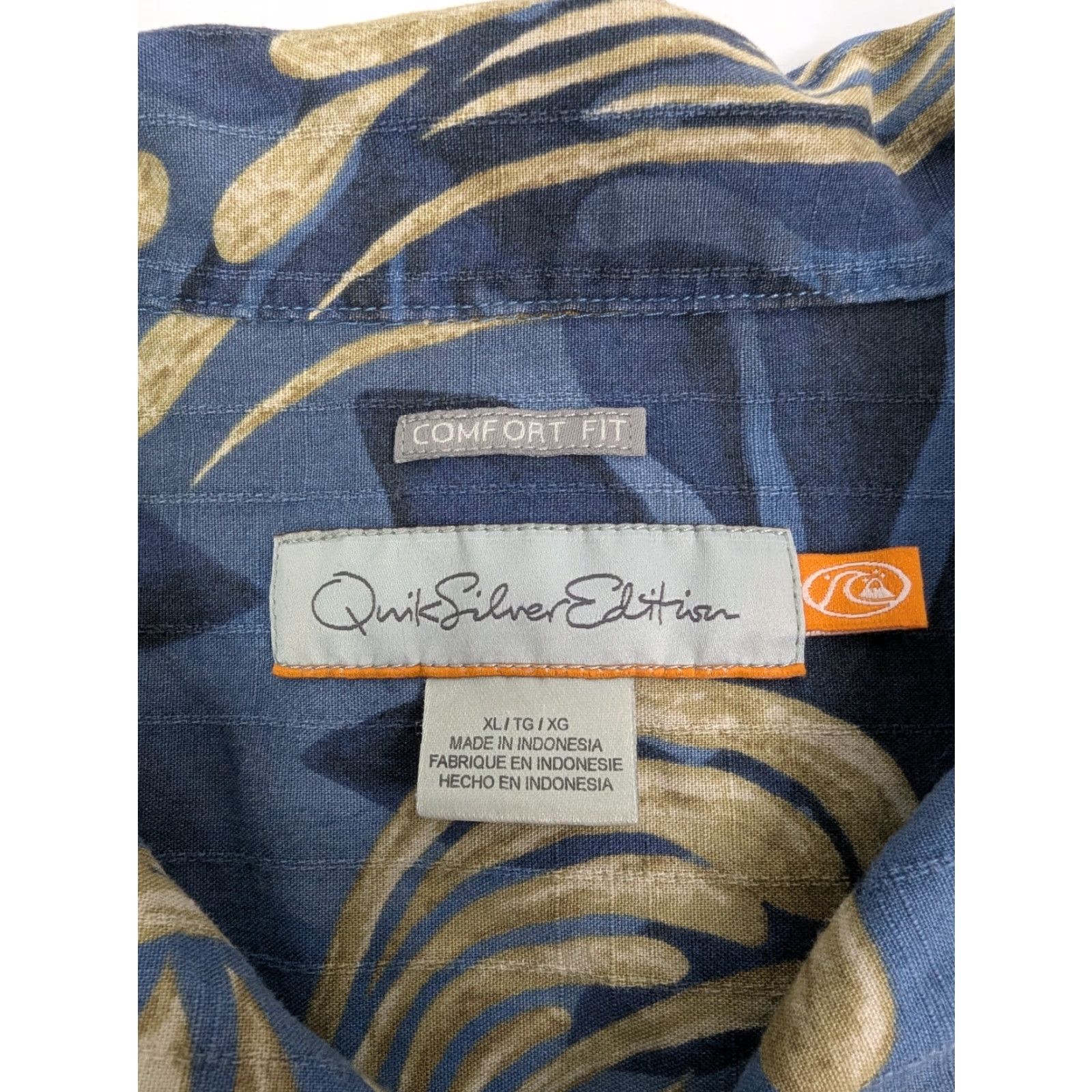 Quiksilver QuikSilver Shirt Men XL Button Short Sleeve Floral Tropical Hawaiian Comfort Fit Blue Casual Beach 90s? Size US XL / EU 56 / 4 - 6 Thumbnail