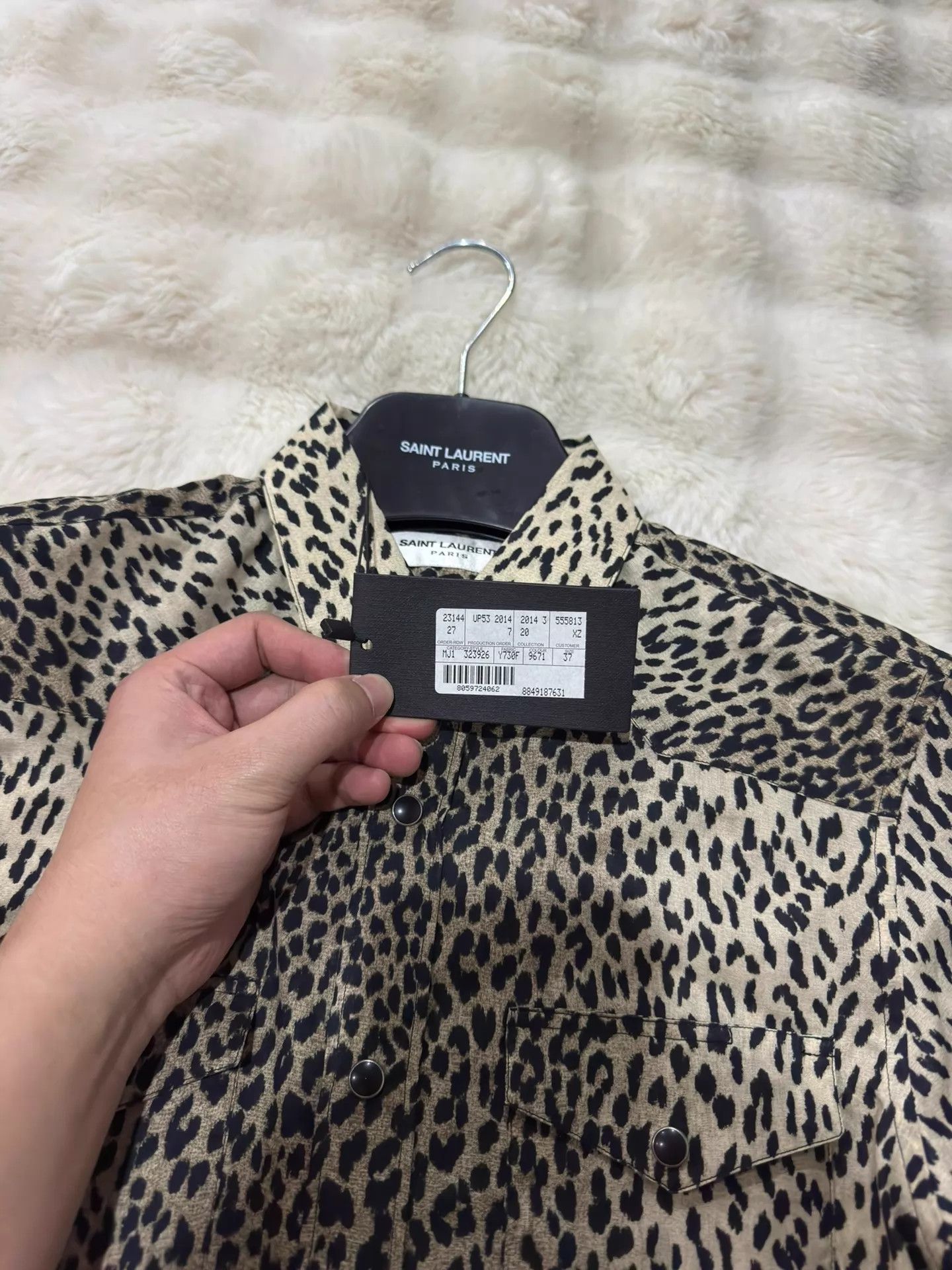 Saint Laurent Paris SAINT LAURENT Hedi Rare Leopard Gem Button Shirt 37 Size US XS / EU 42 / 0 - 4 Thumbnail