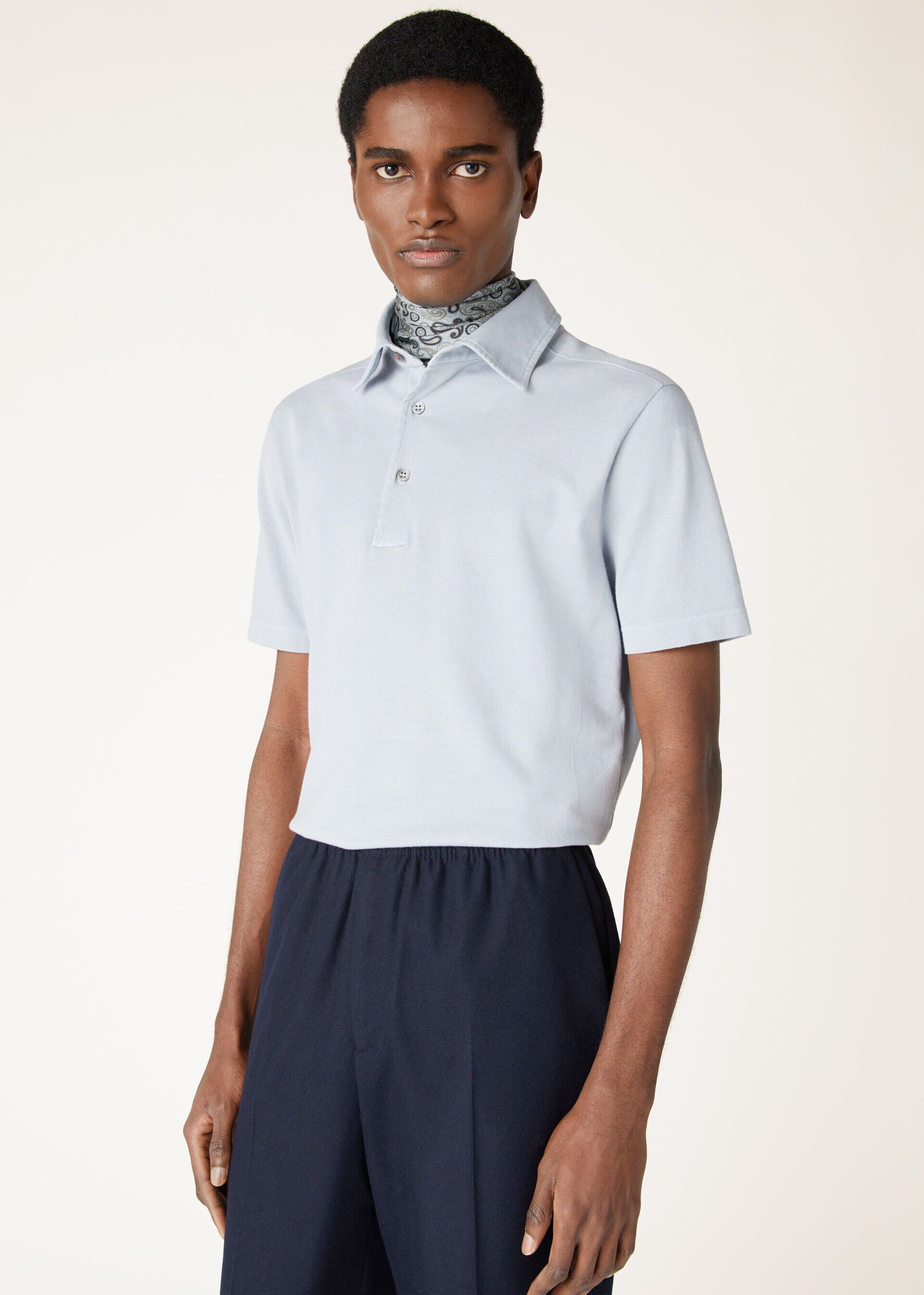Loro Piana o1w1db10125 FAN5407 Polo Shirt in Light Blue Size US S / EU 44-46 / 1 - 2 Thumbnail