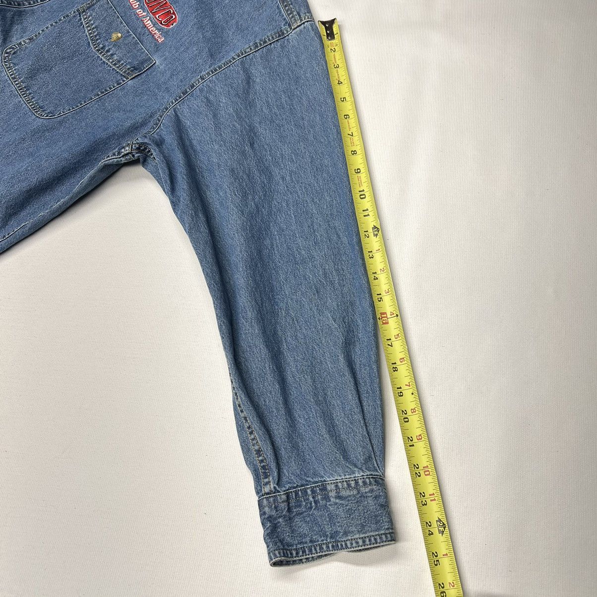 Lee × Vintage VTG Lee Denim Shirt Blue Button Down Embroidered Divco Size US XXL / EU 58 / 5 - 20 Thumbnail