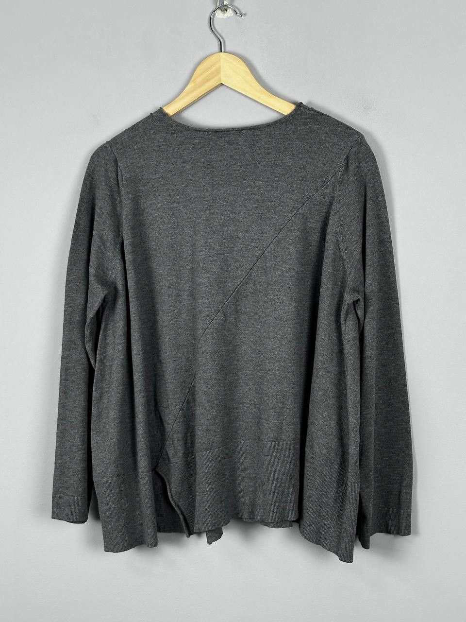 Japanese Brand Vintage Oska Luxury Cotton Asimetric Grey Sweatshirt Size S / US 4 / IT 40 - 10 Thumbnail