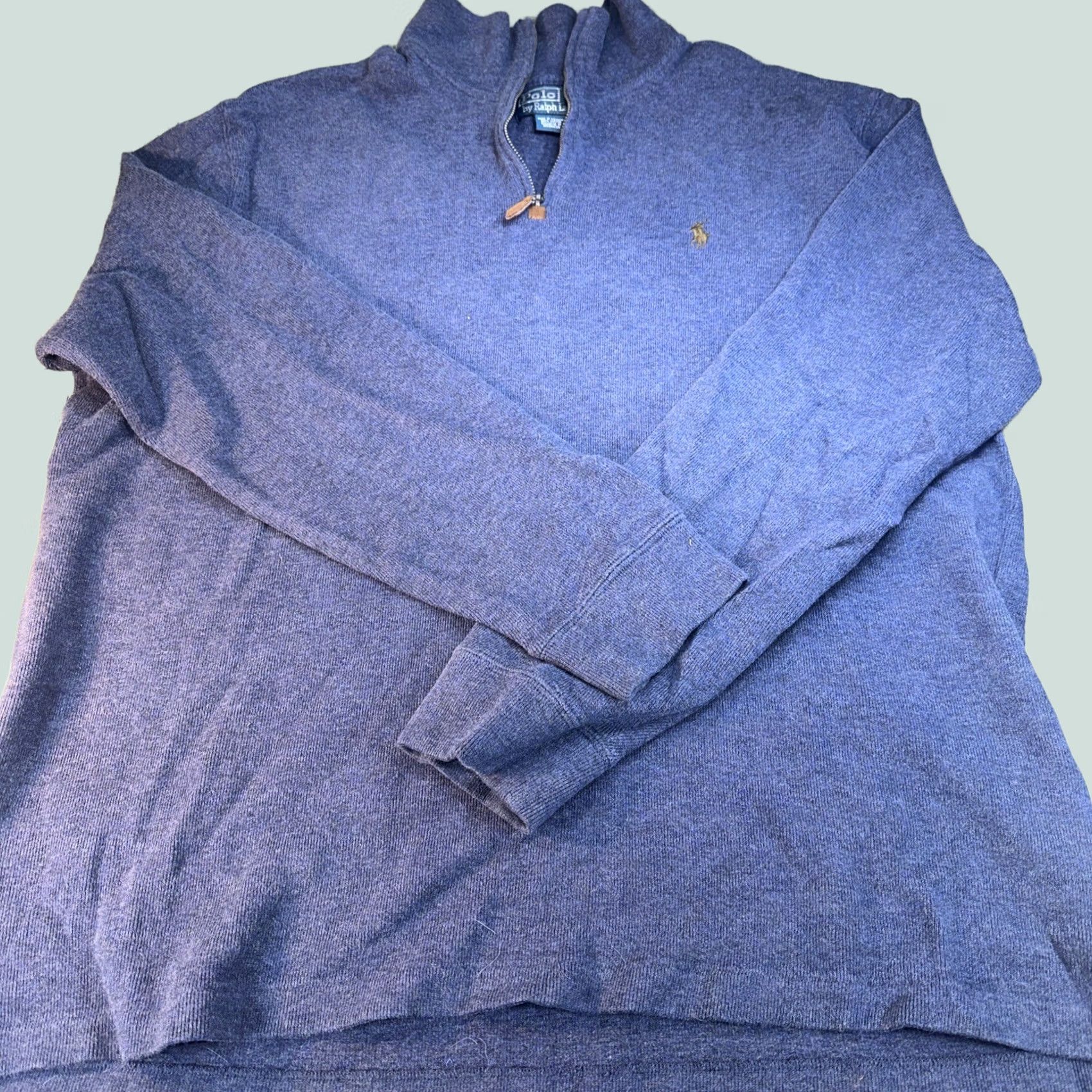 Ralph Lauren Ralph Lauren Men Pullover 1/4 Zip Sweater XL Blue Size US XL / EU 56 / 4 - 1 Thumbnail