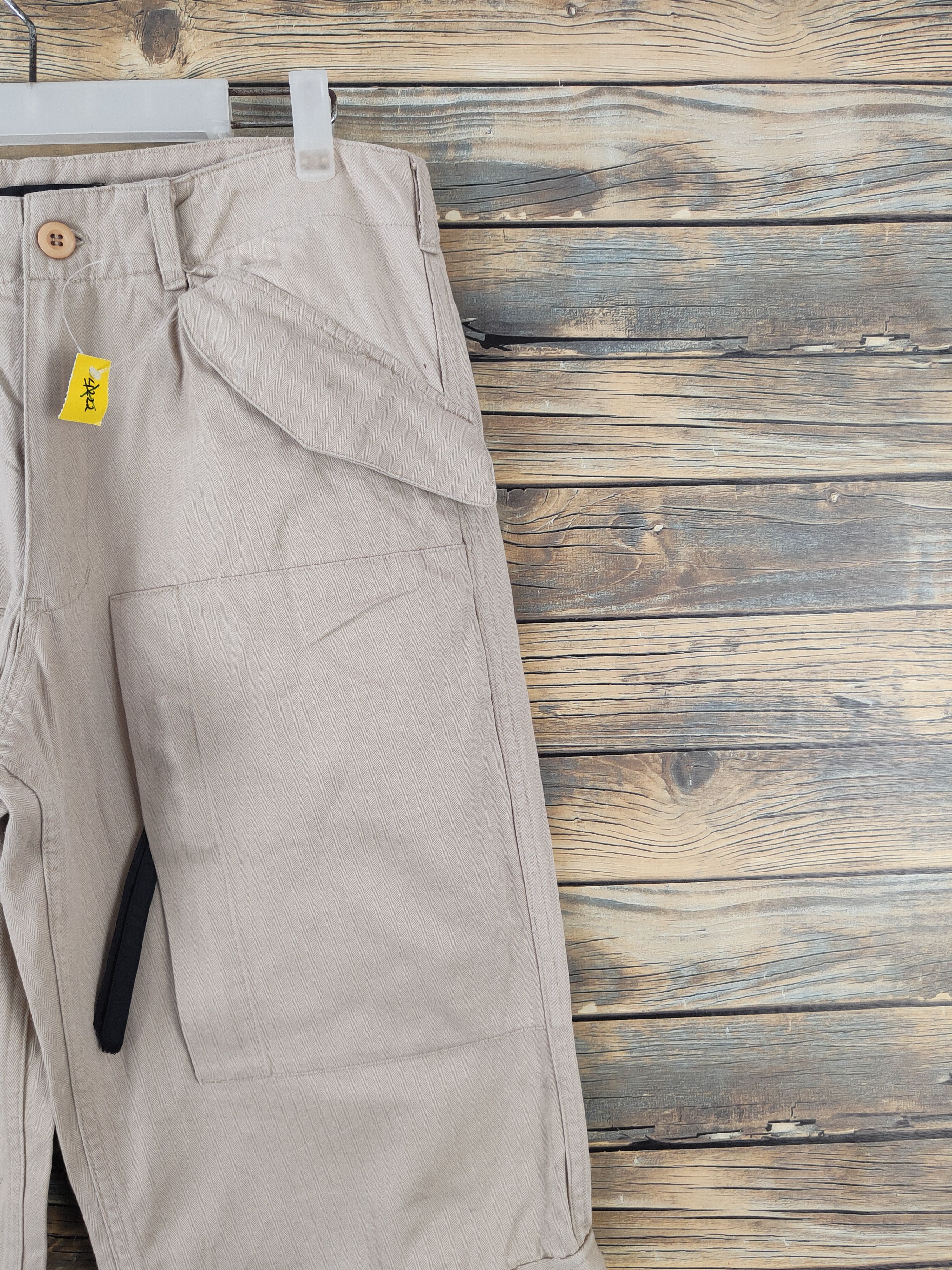Japanese Brand No Means No Beige Multipocket Tactical Cargo Pants #W1858 Size US 32 / EU 48 - 5 Thumbnail