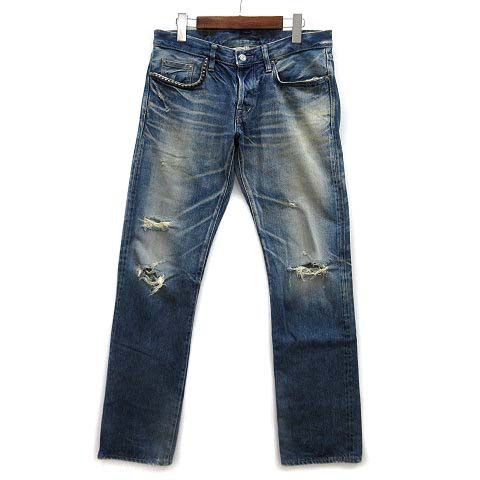 Hysteric Glamour Studded Distressed Selvedge Denim Jeans Size US 32 / EU 48 - 1 Thumbnail